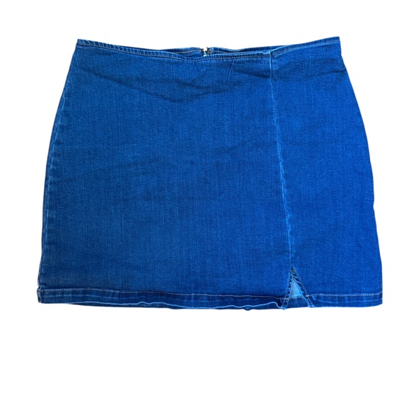 wild fable Dresses & Skirts - wild fable Blue Denim Mini Skirt with Front Slit